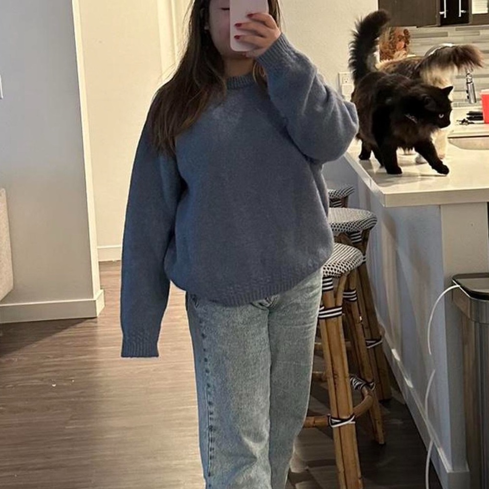 Sezane Amiel Sweater in Ice Blue